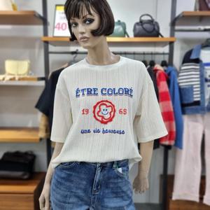 베네통/애플아울렛/소피아 골지 티셔츠/BATSA8431
