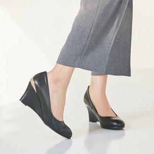 [아나이스] 아나이스 로제 소가죽 웨지힐 펌프스 7cm [무료배송]