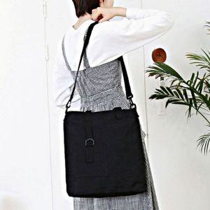 전면 미니 포켓 무지 천 에코가방 숄더 크로스백