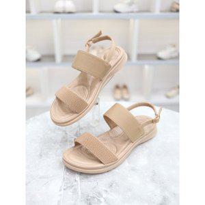 빅사이즈 라운드 플랫 밴딩 슬링백 샌들 2cm BLMD500363