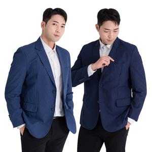 시원한 남성 여름 마이 남자 세미 정장 콤비 자켓 네이비 블루 여름용