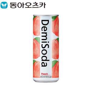 [기타]과즙 탄산음료 데미소다 복숭아 250ml 30개 캔음료