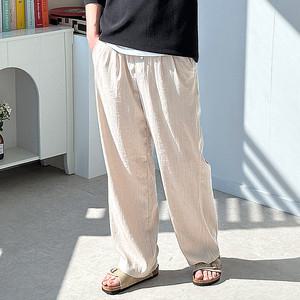 핏콕 남자 린넨 와이드 바지 플리츠 팬츠 여름