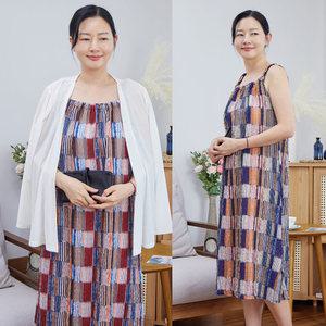 요루 쉬폰 원피스/ 23SS96 / 엄마옷 / 할머니옷 / 빅사이즈 / 실버다이아몬드