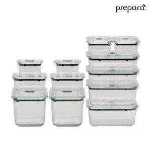 프리파라 브루클린 밀폐용기 12종 세트(220ml+1000ml+1500ml+2200ml)X2+460mlX4