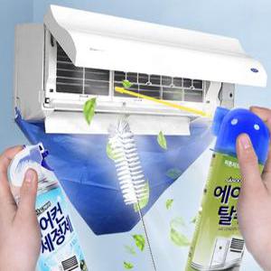 투른 에어컨 셀프 청소 풀 세트 탈취제 브러쉬 세정제 클리닝백