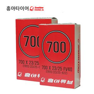 흥아 자전거튜브 700c용 700x23c 25c 28c 32c 35c 38c 로드 자전거튜브
