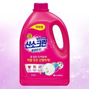 액체형 산소계 표백제 2.4kg 액상 테크 산소크린 얼룩 진드기 사체 제거 침구