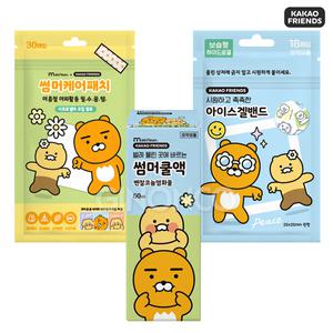 24년 카카오프렌즈 라이언 썸머케어 썸머패치+겔밴드+썸머쿨 3종세트 여름필수품