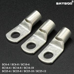SC 타입 와이어 노즈 터미널 베어 구리 배터리 블록 매트 카펫 러그 홀 ID 6mm 8mm 10mm 크림프 DTGA 케이