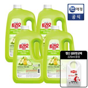 트리오 사과식초 주방세제 용기 3L x 4개 + GIFT