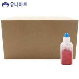 [XBGK4L83]유니아트 메탈 반짝이 가루 빨강 20개입 공작