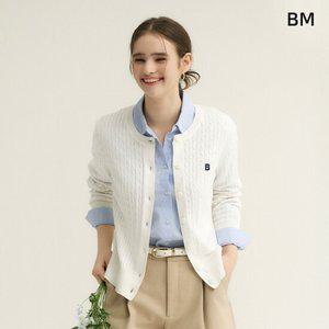 [BM] 여성 케이블 가디건 화이트