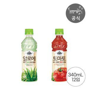 [웅진식품] 가야농장 토마토/알로에 340mL 12개