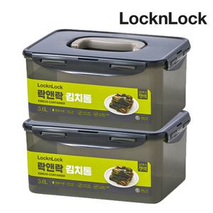 락앤락 김치통 3.6L+3.6L 카키 김치 보관 오이지통 장아찌용기 발효용기 김장통 TOP_HPL827MKKIs2