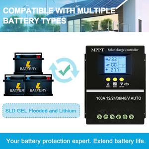 Y 60A 36V 패널 리튬호환 80A 48V MPPT & H 납산 레귤레이터 100A 충전 24V 12V 태양광 컨트롤러