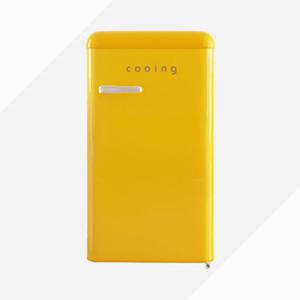 쿠잉 레트로 미니냉장고 REF-S92 옐로우