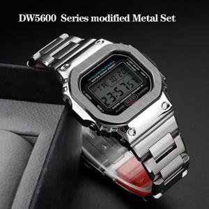 DW-5600 스테인리스 스틸 시계 스트랩 케이스, G-SHOCK 3229 카시오 GW-M5610, 수정 레드 바텀 베젤 밴드