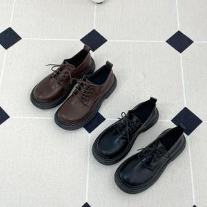 [다잇템] 여자 두꺼운굽 베이직 키높이 옥스포드 4.5cm 마틴화 로퍼