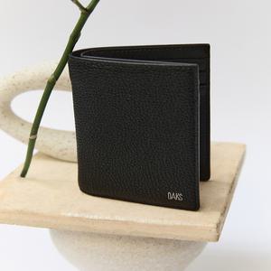 닥스 액세서리 남성 24SS [스테디셀러]블랙 단색 소가죽 중지갑 WBHO4E540BK