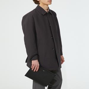 닥스 액세서리 남성 24SS [스테디셀러]블랙 단색 가죽 클러치백 WBBA4E103BK