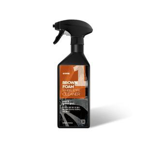 세차학개론 브라운폼 500ml 휠앤타이어 클리너
