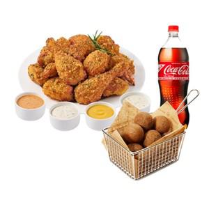 [푸라닭] 띱띱 크런치+블랙치즈볼(5구)+콜라1.25L