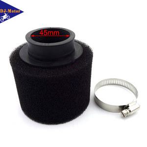 DJ-Motor 듀얼 레이어 폼 에어 필터, 스트레이트 넥, 더트 모타드 바이크, 125cc, 140cc, 150cc 피트, 45mm