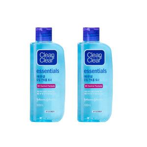 클린앤클리어 에센셜 오일 컨트롤 토너 100ml X2개