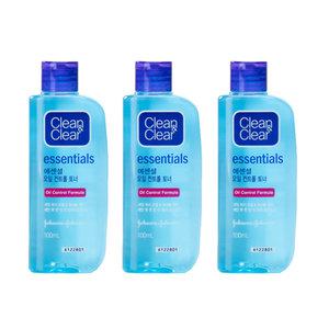 클린앤클리어 에센셜 오일 컨트롤 토너 100ml X3개