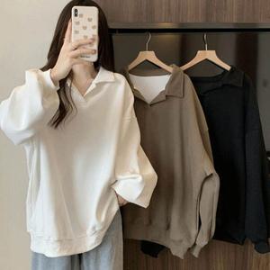 여성맨투맨티 여성가을티셔츠 티셔츠 팔뚝살 루즈핏