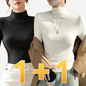 여자 폴라티 이너 레이어드 목티 데일리 1+1 스판