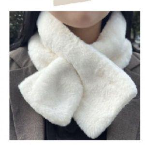 [옷자락]여자 겨울 페이크밍크 소프트퍼 연말룩 숏 머플러