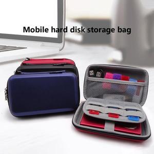 휴대용 25 인치 하드 디스크 드라이브 보호 케이스 파워 뱅크 USB 케이블 충전기 보관 가방 지퍼 파우치 정
