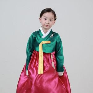 [보리보리/한설한복]한설한복1817S 전통미 물씬 나는 비단 양단 여아한복