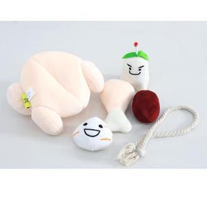 [BZJL6DWC_4C]강아지 봉제 한마리 닭인형 삑삑이 장난감 1P