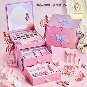 어린이용 세척 가능한 화장품 세트 안전한 공주 선물용 메이크업 키트 화장 도구