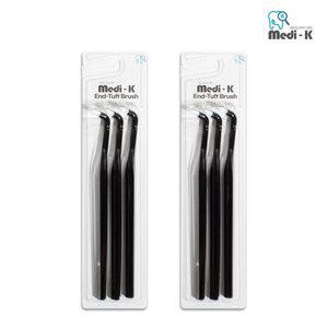 [메디케이] 치석 제거 덧니 틈새 치아 교정 어금니 칫솔 3p + 3p