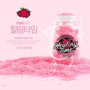 힐링타임 딸기 150g 커플 이벤트 베스밤 가루 입욕젤 젤탕 목욕제 부부 거품목욕 족욕 반신욕
