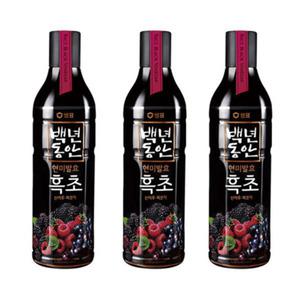 샘표 백년동안 흑초 산머루복분자 900ml 3개