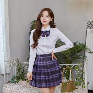 [JHORSRQV_51]교복몰 퍼플 옛날교복대여 체크 SET 학생복
