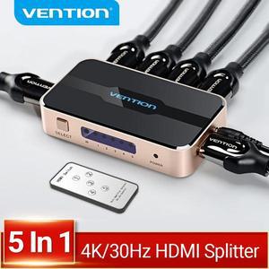 Vention HDMI 2.0 1.4 스위처 분배기 XBOX 360 TV Mi Box Switch PS5 PS4 용 어댑터 5 in 1 out 4K 60Hz 3x