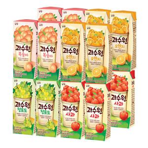 남양 과수원 사과+청포도+오렌지+복숭아 190mlx각4팩(총16팩)