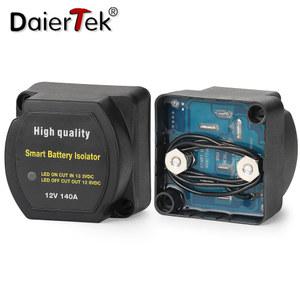 DaierTek 듀얼 배터리 스마트 아이솔레이터 전압 감지 분할 충전 릴레이 VSR 자동차 액세서리 캠핑카용 릴레이 VSR 12V 140A