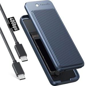 40Gbps M.2 NVMe SSD 인클로저, 유지보수 없는 양면 상승 알루미늄 방열판, 도구 퀵 오픈, 지원 Thunderbolt 4 /3 /USB4 /3.2 /3.0, M1 M2 Pro /Max, 사이즈 2280 /2260 /2242 /2230