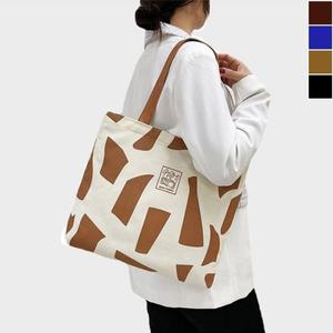 [라일리] Rly 패턴 에코백 캔버스 트렌드 1P 데일리 데일리 숄더백
