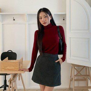 [옷자락]여성 스탠다드 목폴라 쫀쫀 베이직 긴팔티셔츠_P378571502