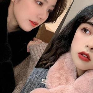 [아트박스]/신상오픈런 무스탕 한파 짧은 미니머플러 리본 털목도리