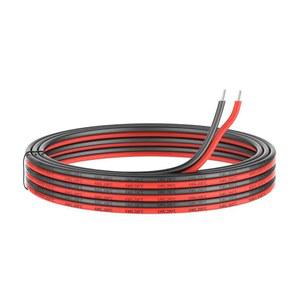 8 게이지 실리콘 전선, EvZ 33피트 8AWG 플렉서블 2 도체 병렬 케이블, 2핀 레드 블랙, 고온 방지, 단일 색상 LED 스트립 확장