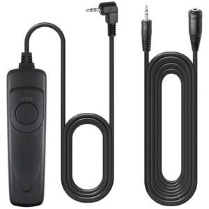 3.3피트 셔터 릴리스 리모컨, 11.4피트 확장 케이블 2.5mm, AFUNTA RS-60E3 유선 리모컨 스위치 코드 교체 호환 70D 100D 1200D 디지털 카메라 DSLR